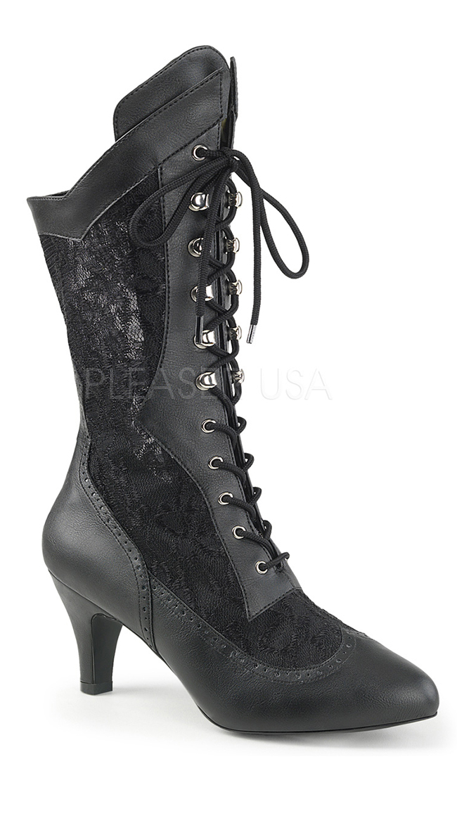 3" Lacy Victorian Boot by Pleaser