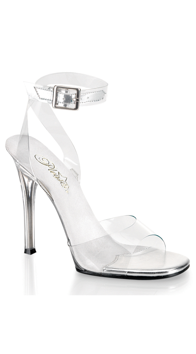 4 1/2" Clear Sandals by Pleaser