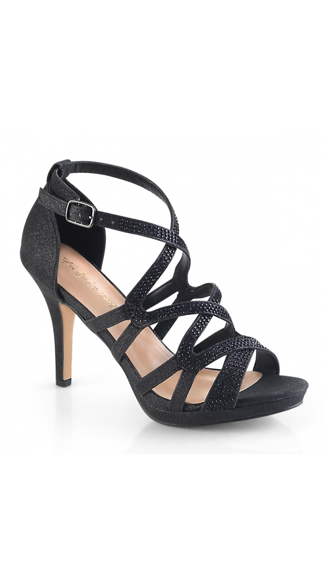 4 Inch Glimmer Strappy Sandal by Pleaser
