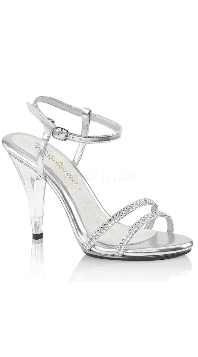 4" Strappy Ankle Strap Sandal by Pleaser
