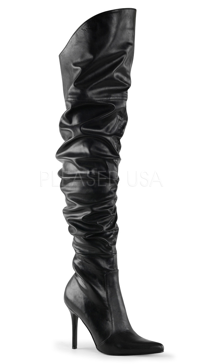 4" Thigh High Pointed Boot by Pleaser
