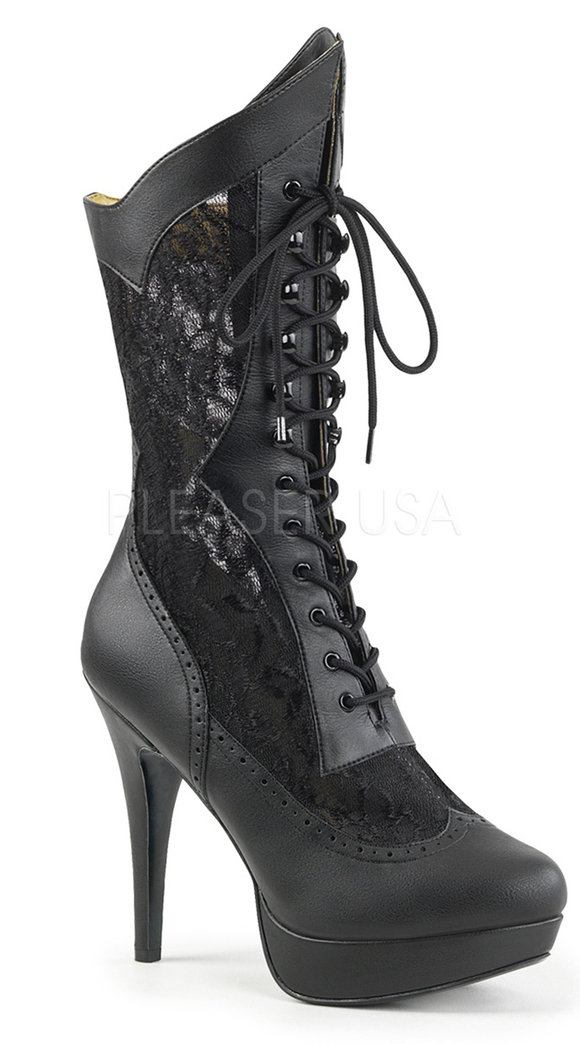 5 1/4" Lacy Victorian Boot by Pleaser
