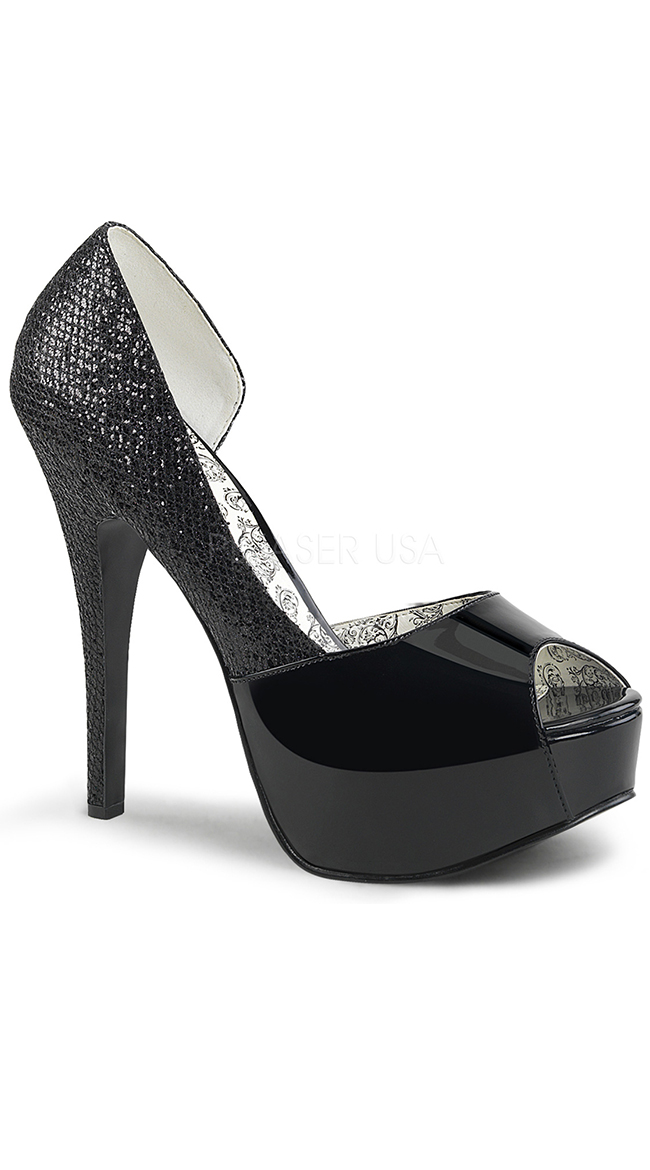 5 3/4" Glittering D'Orsay Pump by Pleaser
