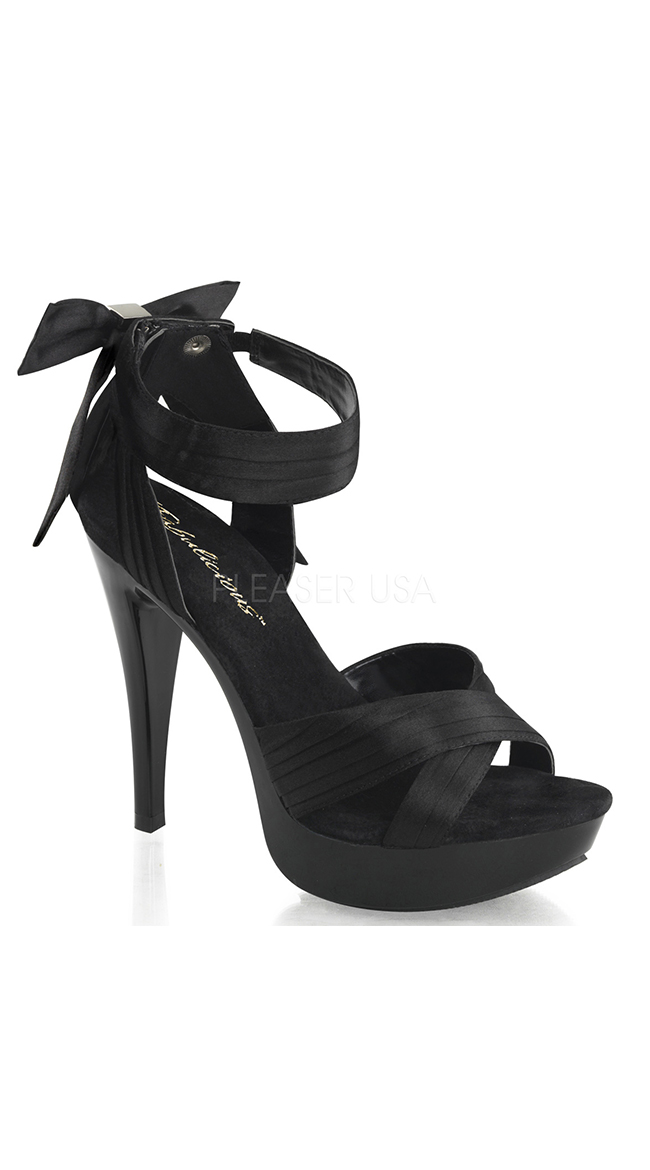 5" Criss Cross Pleated Close Back Sandal by Pleaser