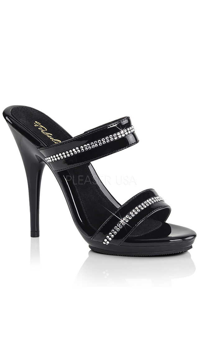 5" Double Band Rhinestone Slide by Pleaser