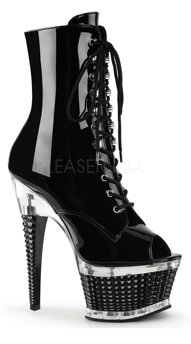6 1/2" Textured Ankle Boot by Pleaser