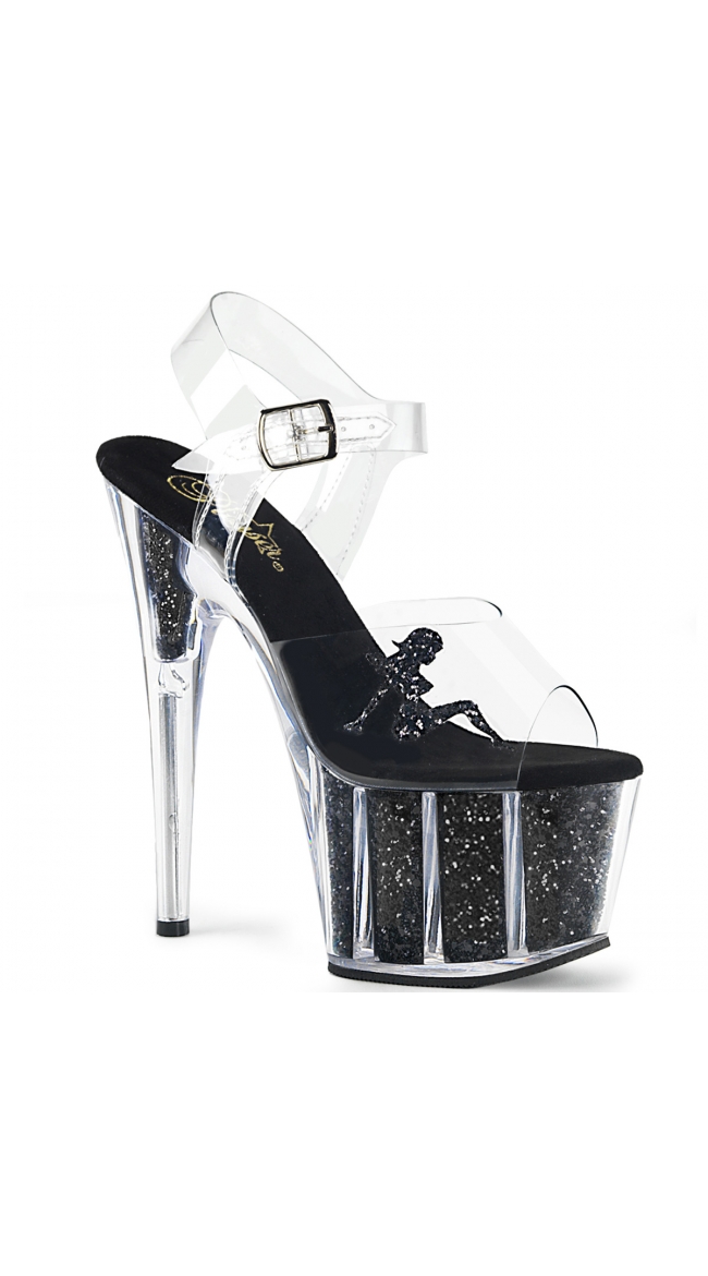 7 Inch Glitter Girl Platform Sandal by Pleaser