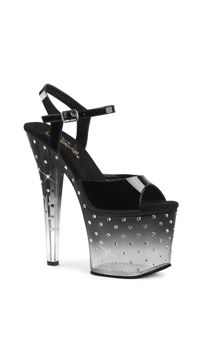 7 Inch Patent Studded Sandal by Pleaser