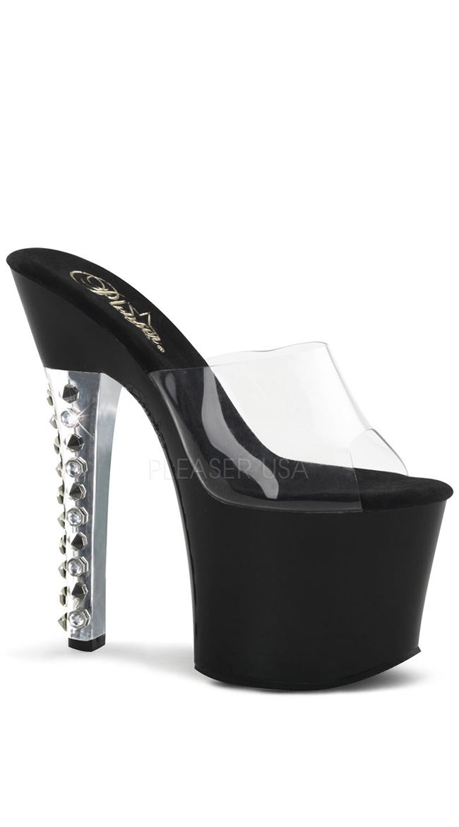 7 Inch Spikes and Stone Slide by Pleaser