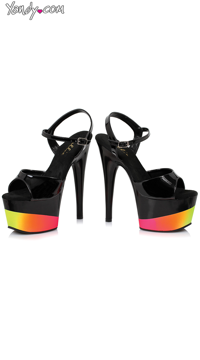 7" Juliet Sandal With Rainbow Design by Ellie Shoes