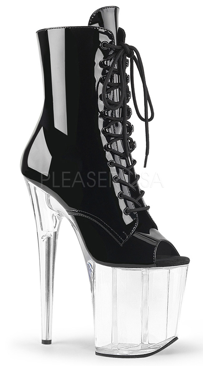 8" Lace-Up Ankle Boot by Pleaser