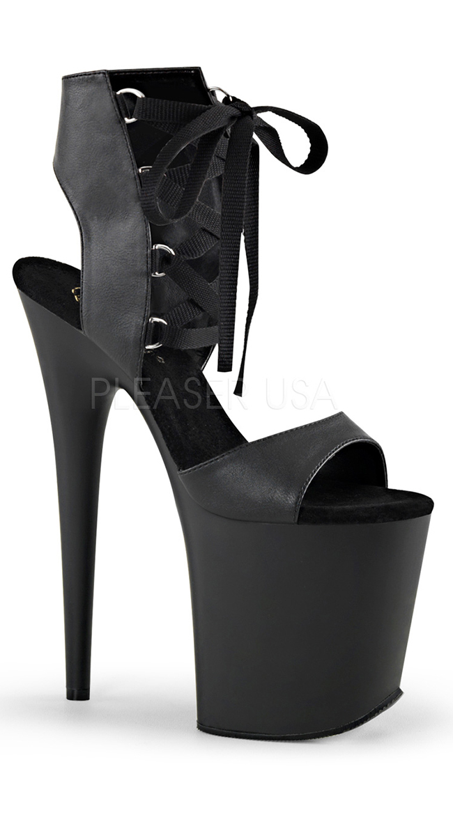 8" Lace-Up Bootie Sandals by Pleaser