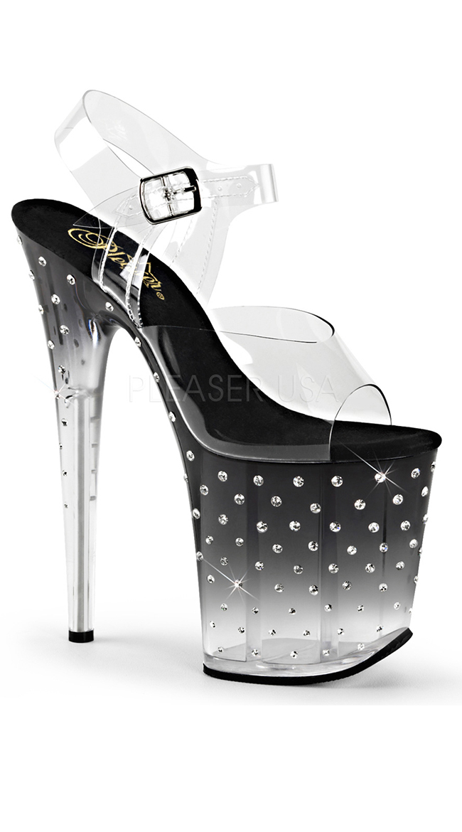 8" Ombre Rhinestone Sandals by Pleaser