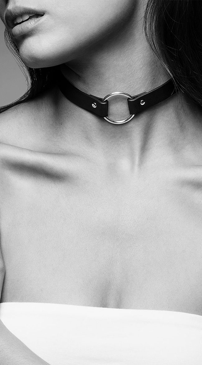 Bijoux Black Ring Choker by Entrenue - sexy lingerie