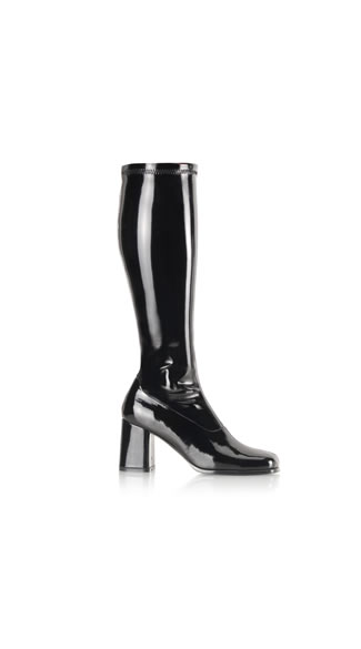 Black Mamba Patent Go Go Boot by Pleaser