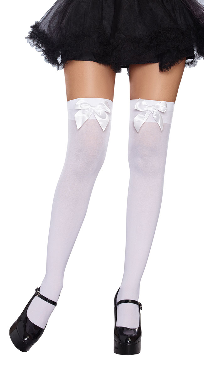Bow Top Thigh Highs by Dreamgirl