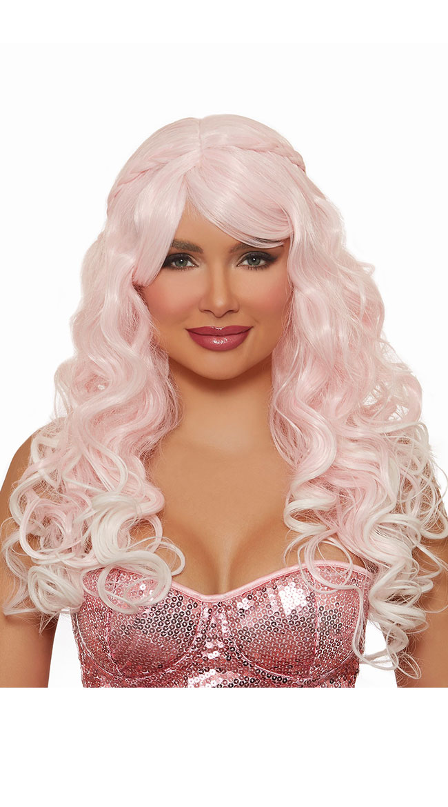 Braided Pink Mermaid Wig by Dreamgirl
