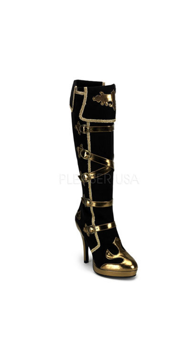 Buckle Strap Carnival Boot by Pleaser