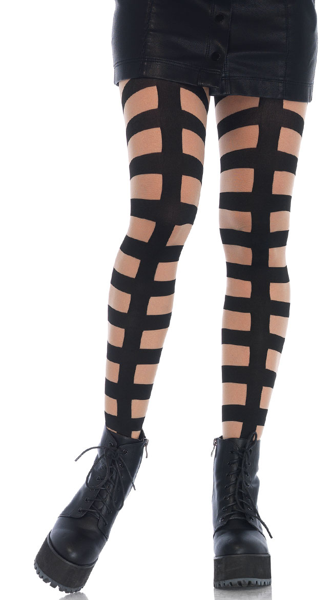 Caged In Illusion Pantyhose by Leg Avenue