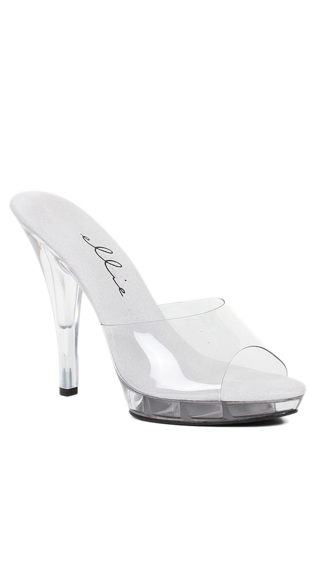 Clear 5" Slide by Ellie Shoes