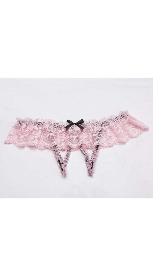 Crotchless Ruffled Lace Panty by Shirley of Hollywood