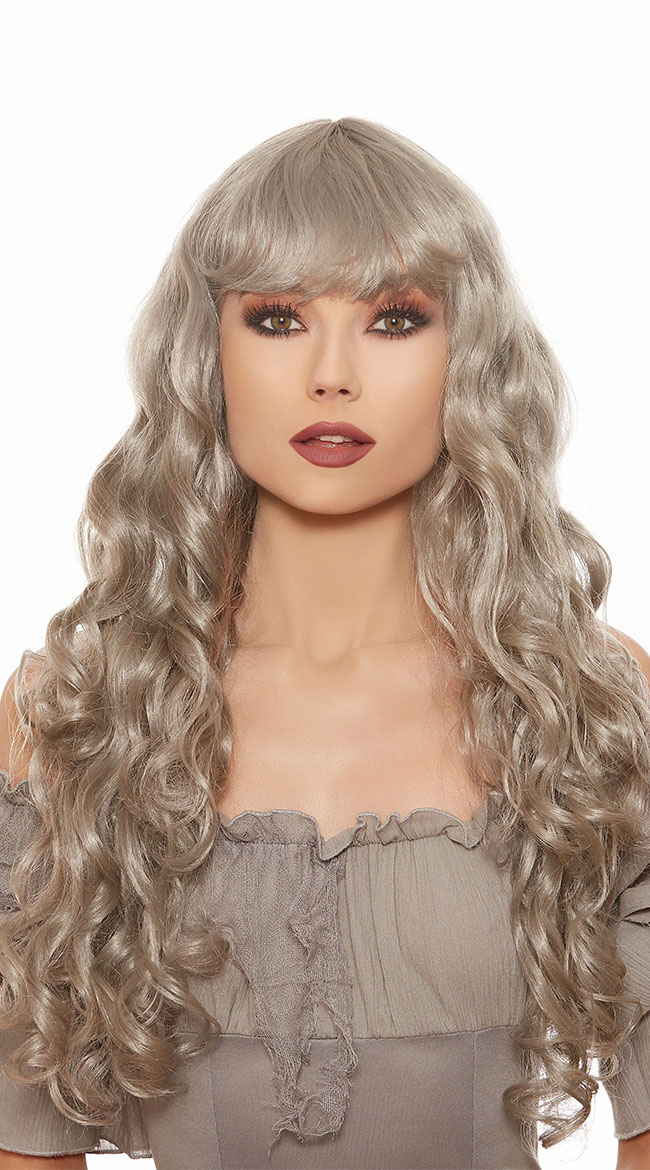 Curly Grey Wig by Dreamgirl - sexy lingerie