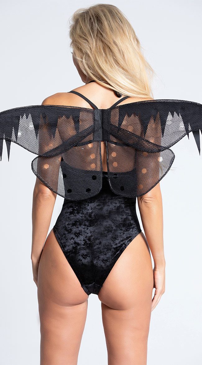 Distressed Black Moth Wings by Fever - sexy lingerie