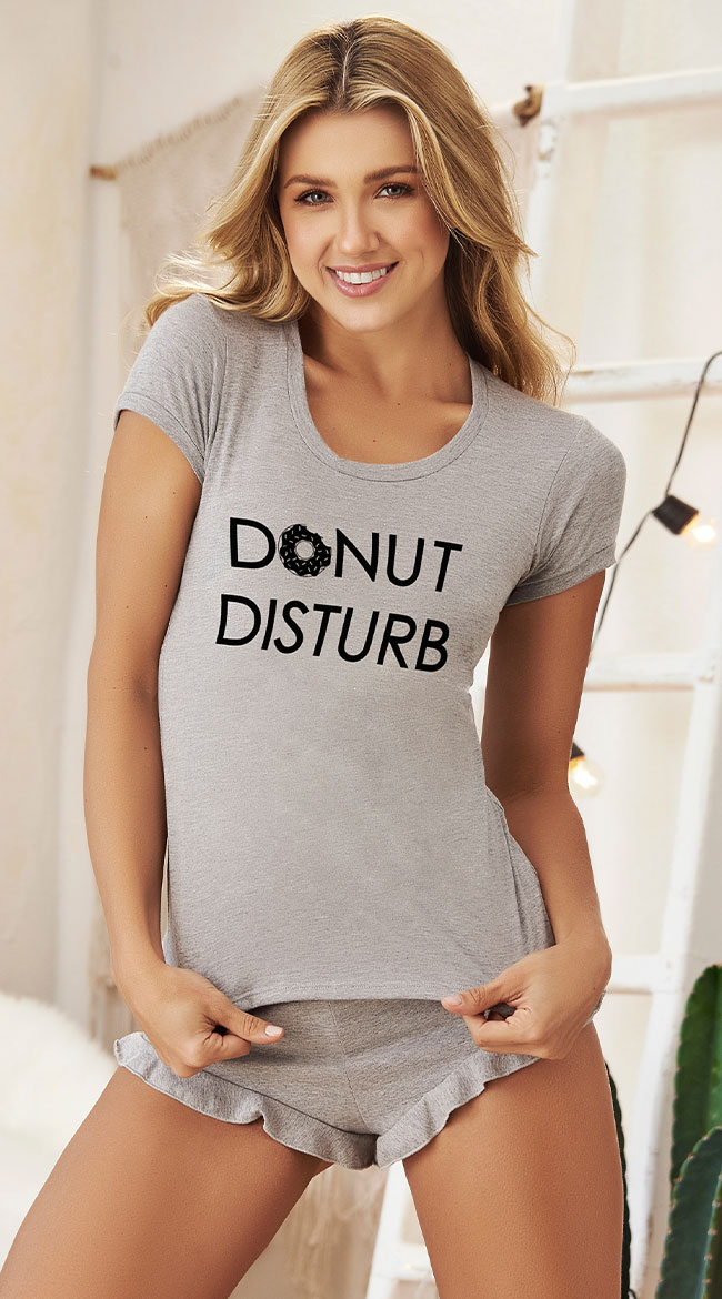 Donut Disturb Pajama Short Set by Mapale