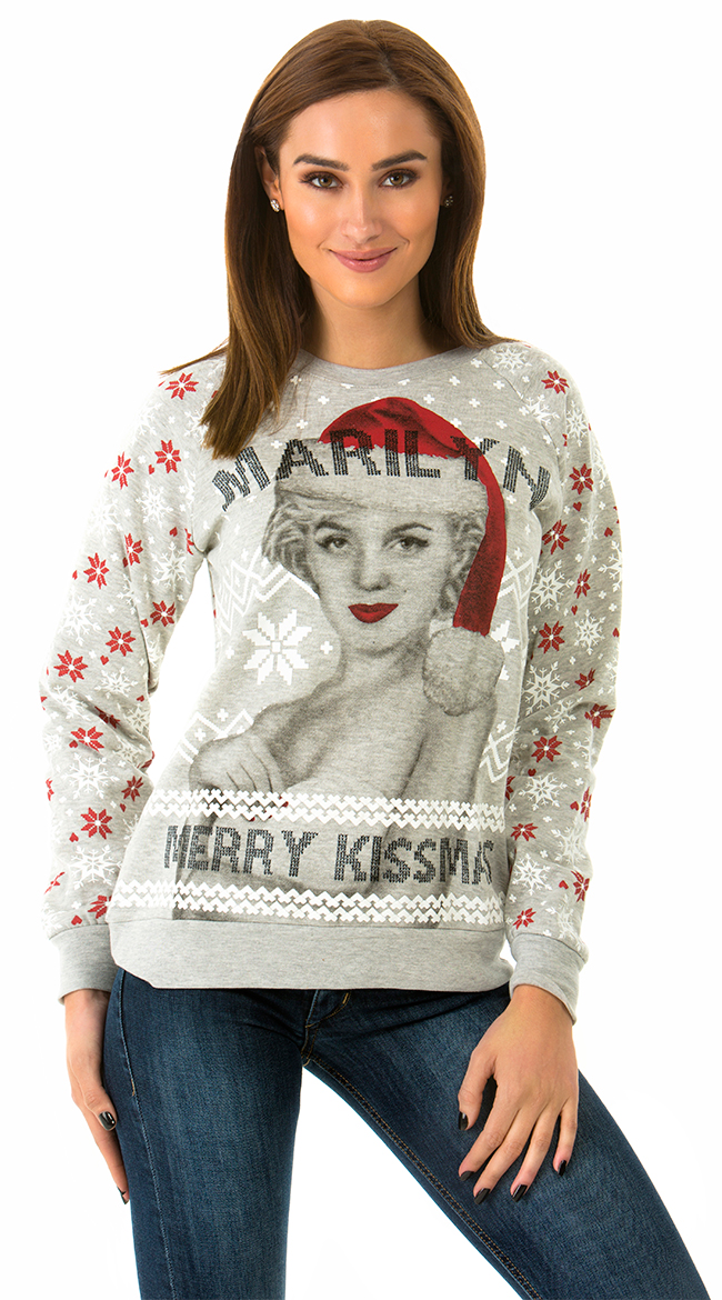 Enticing Marilyn Monroe Christmas Sweater by Freeze CMI