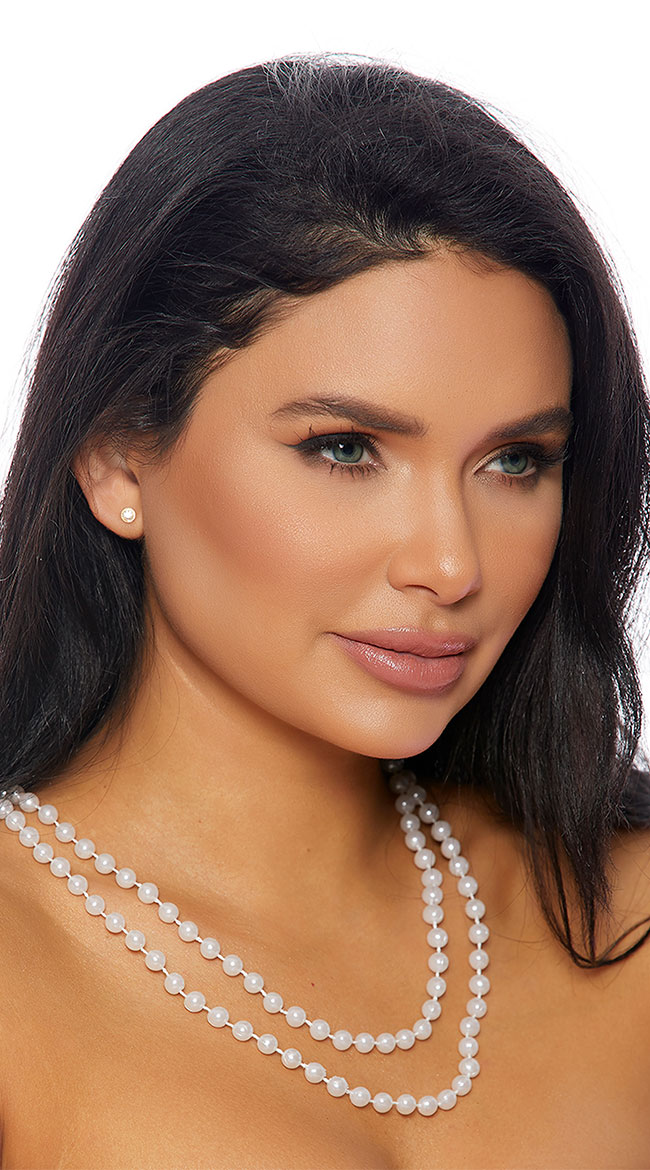 Faux Classic Pearl Necklace by Forplay