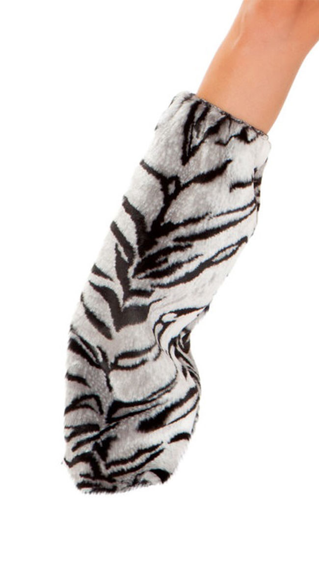 Fierce White Tiger Leg Warmers by Roma