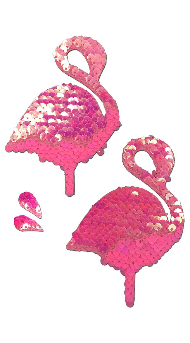 Flip Sequin Pink Flamingo Pasties by Pastease