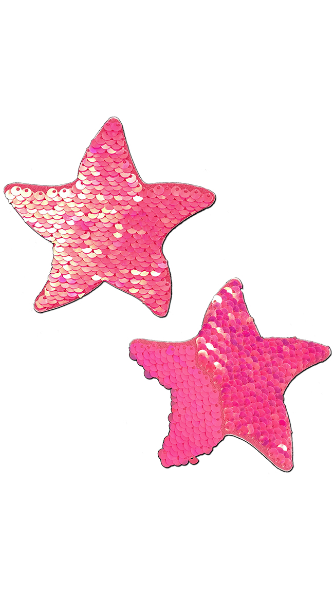 Flip Sequin Pink Starfish Pasties by Pastease