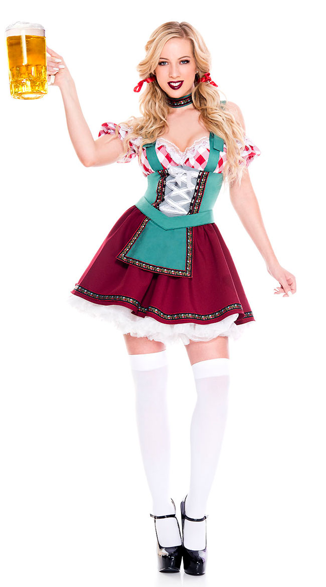 Flirty German Gal Costume by Music Legs