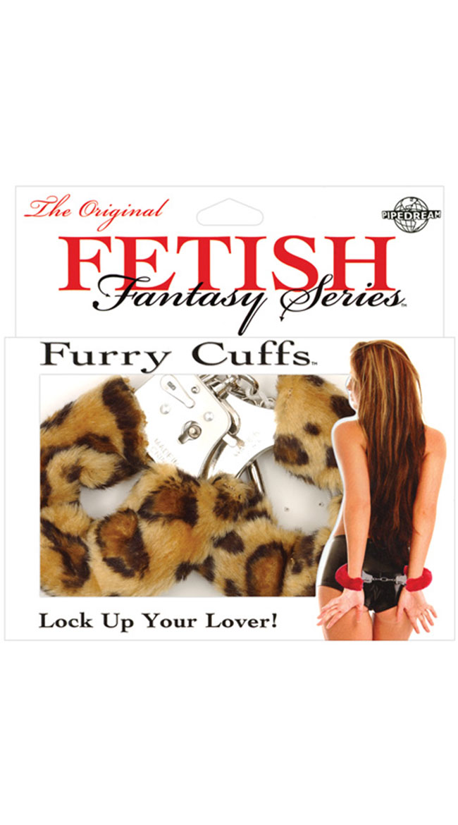 Furry Leopard Handcuffs by Eldorado - sexy lingerie