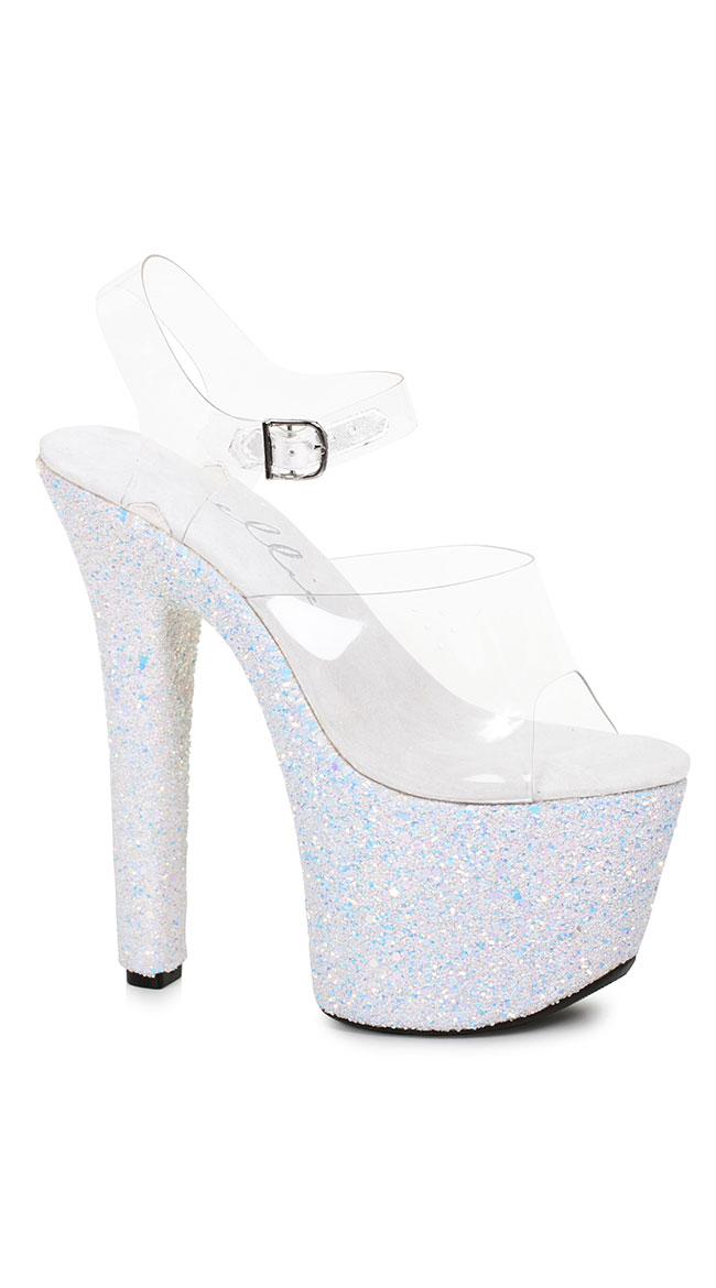 Girl Power Glitter Platform Heel Sandal by Ellie Shoes
