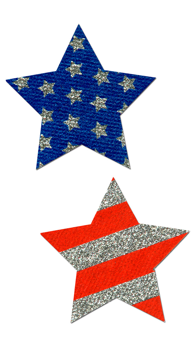 Glitter Stars and Stripes Pasties by Pastease