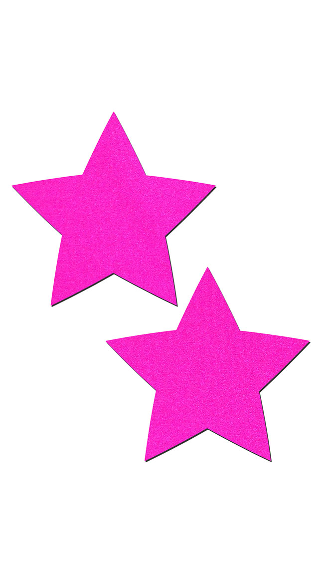 Glow in the Dark Pink Star Pasties by Pastease - sexy lingerie