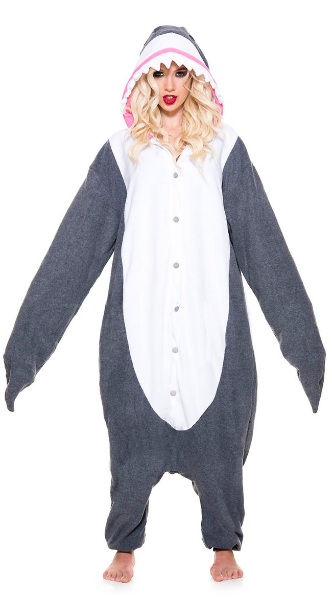 Great White Shark Onesie Costume by Music Legs - sexy lingerie
