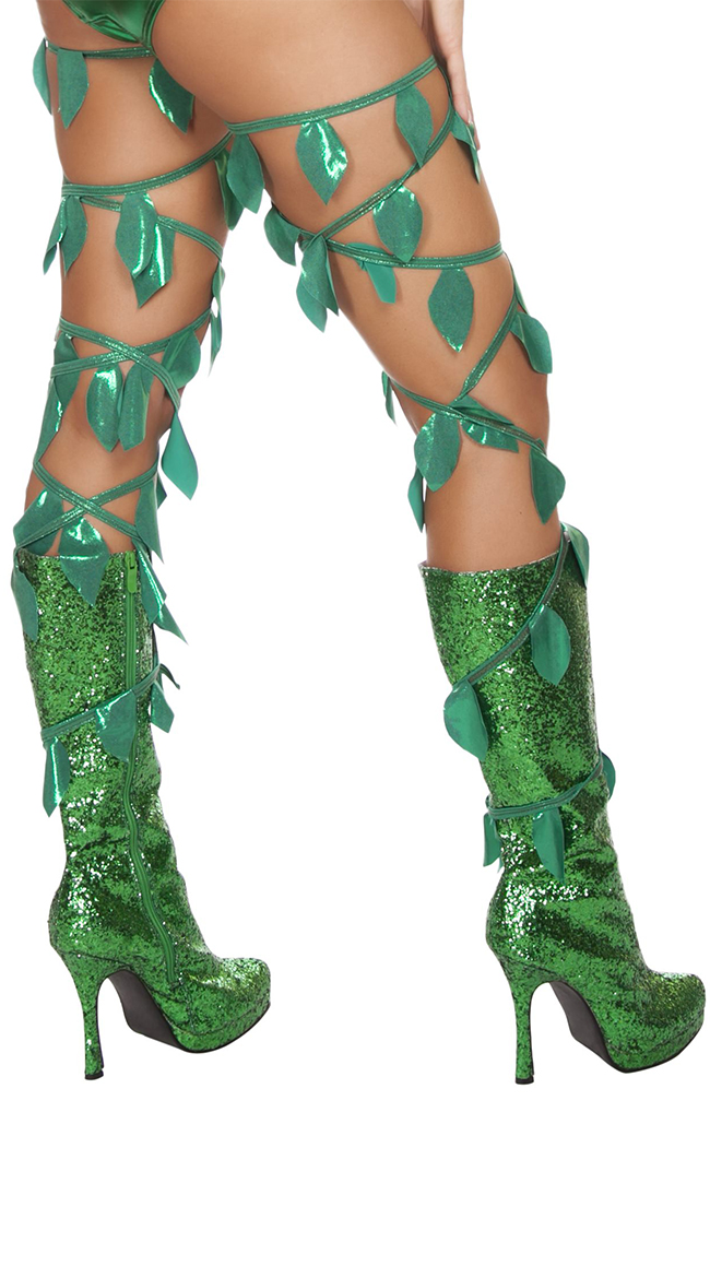 Green Leaf Thigh Wraps by Roma / Poison Ivy Vines