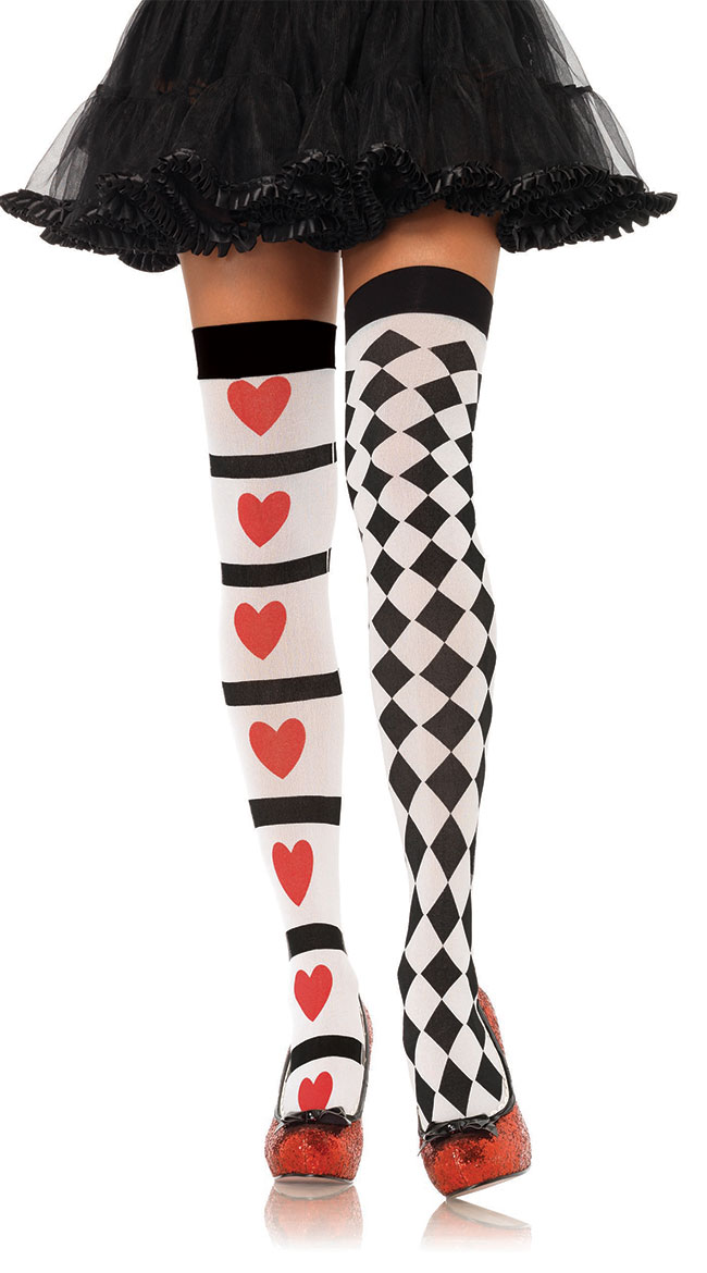 Harlequin and Heart Stockings by Leg Avenue