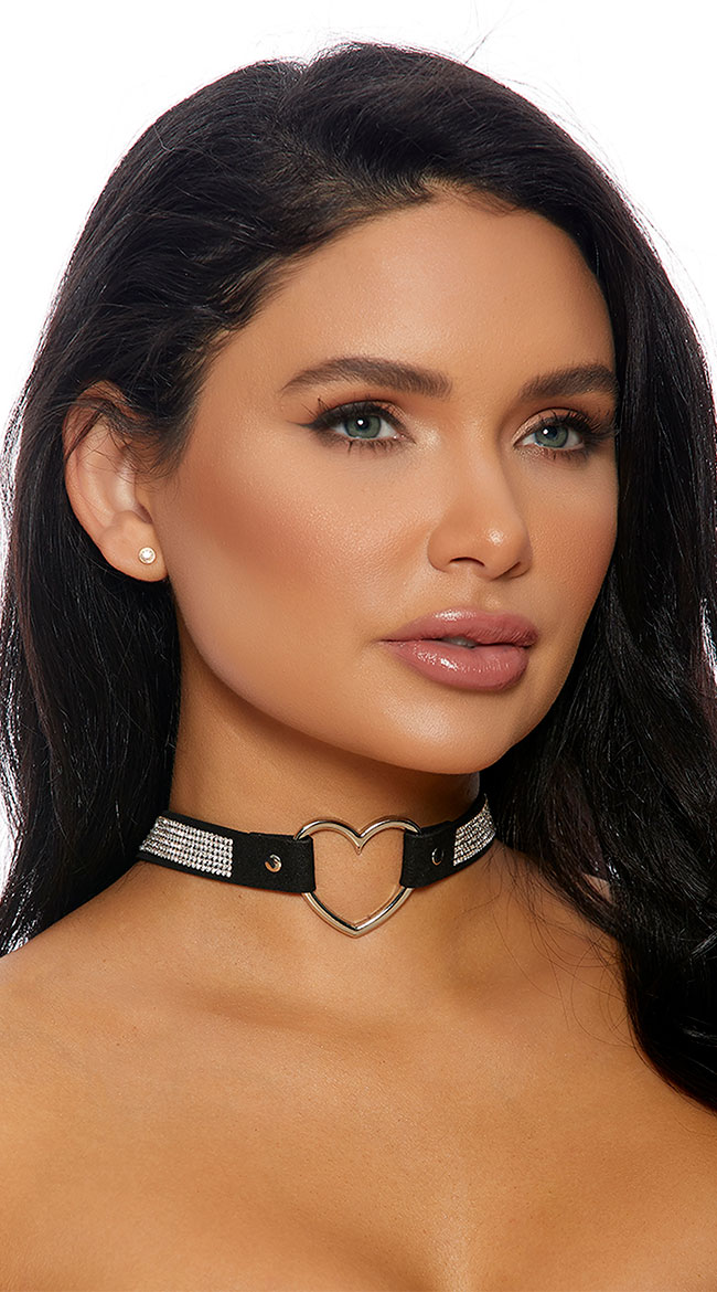 Heart Studded Choker by Forplay