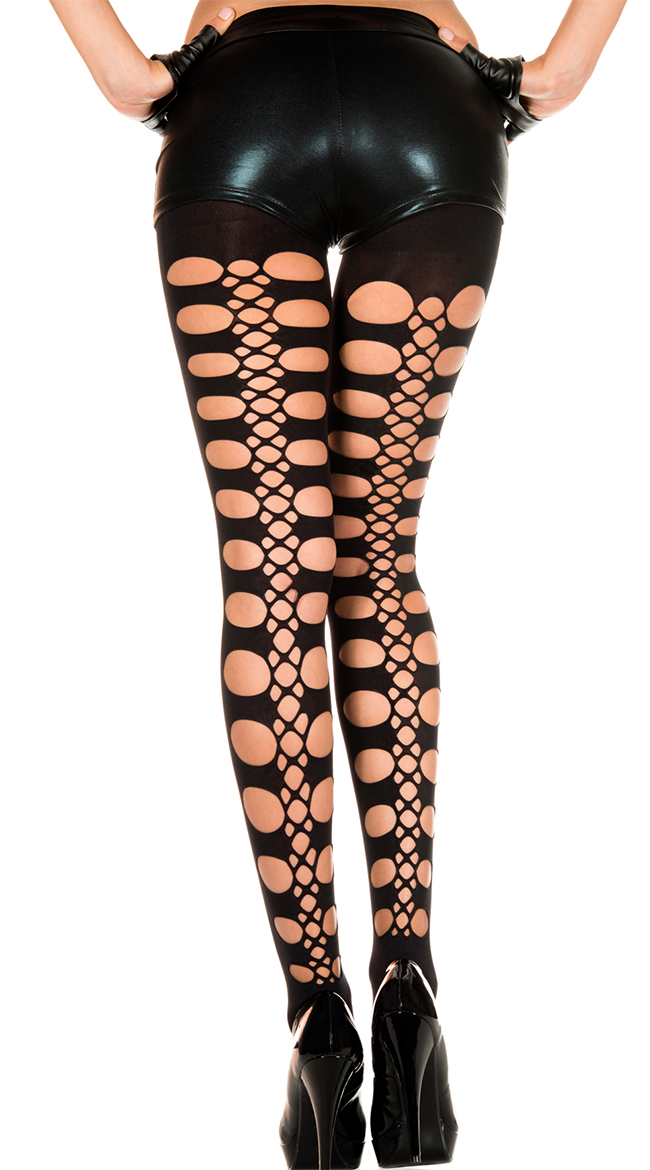 Hole And Net Tights by Music Legs