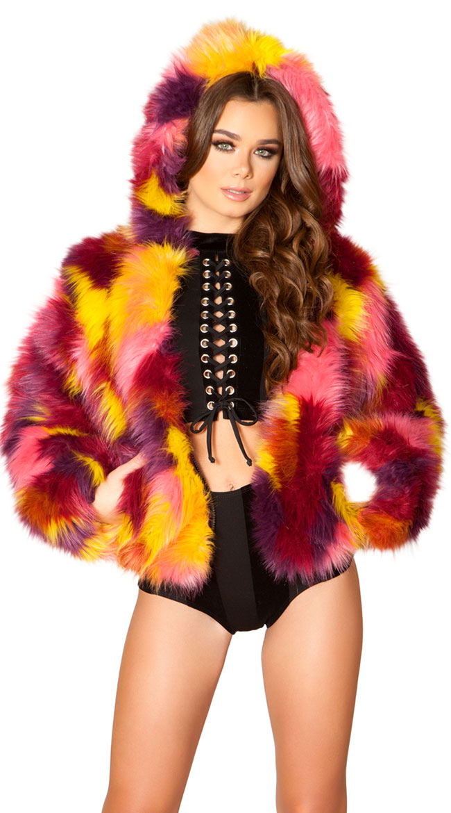 Hollywood Cropped Fur Jacket by J Valentine