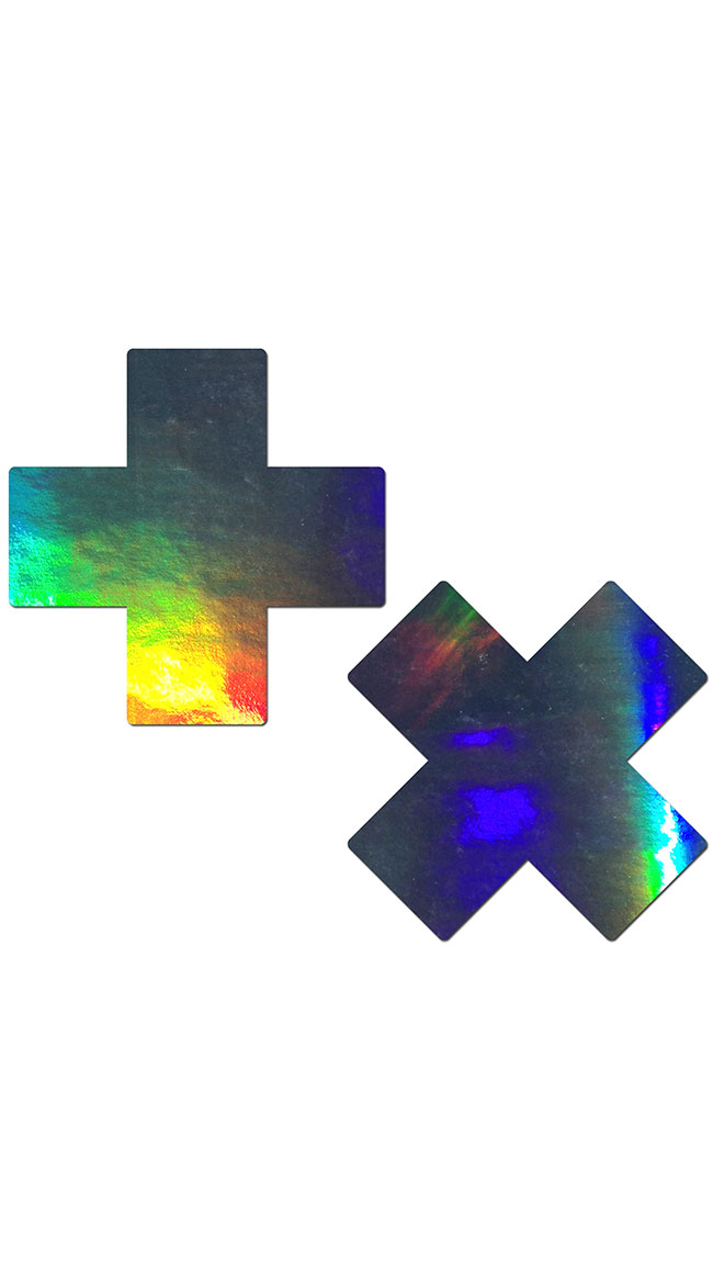 Holographic Cross Pasties by Pastease
