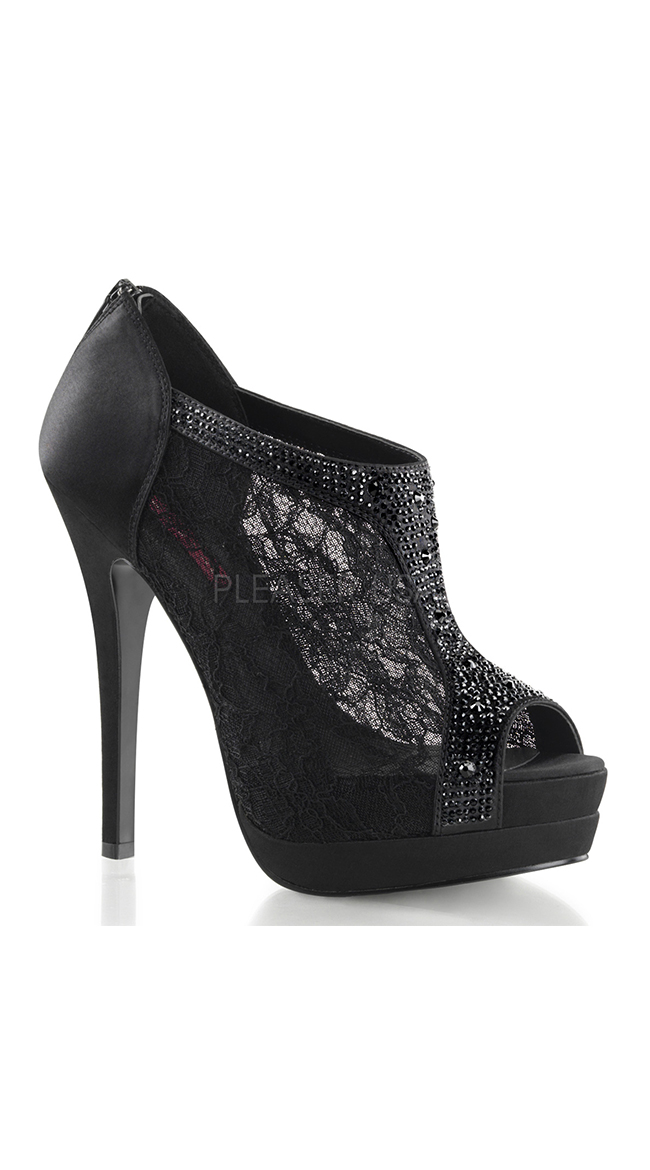 Lace Side Exposed Booties by Pleaser
