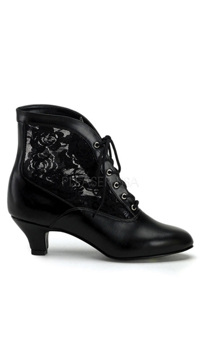 Lace Up Mini Dame Booties by Pleaser