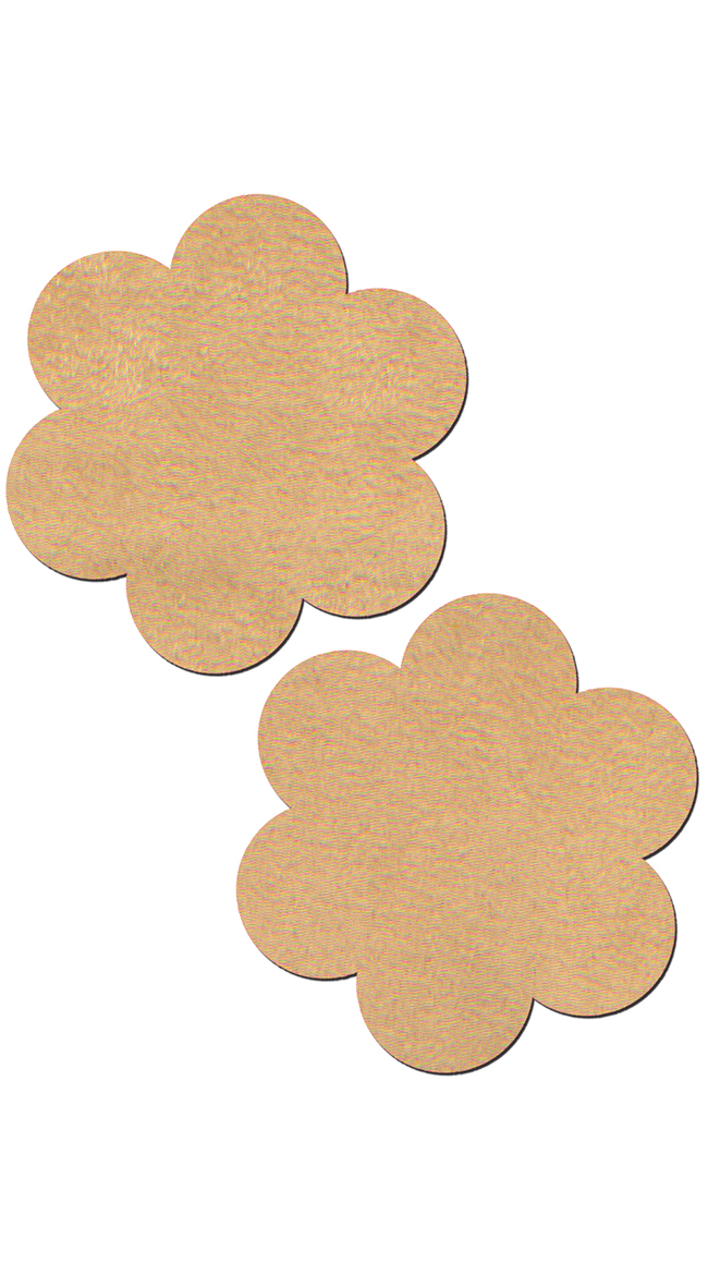 Light Nude Flower Suede Pasties by Pastease / Nude Pasties