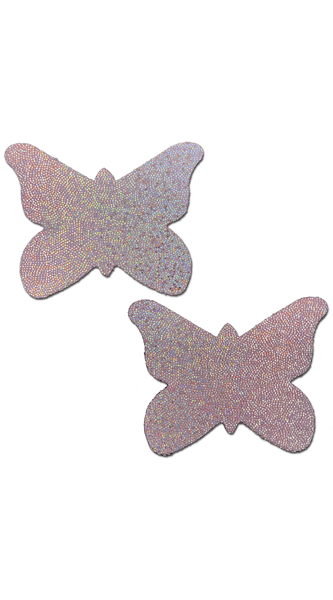 Lilac Glitter Butterfly Pasties by Pastease - sexy lingerie