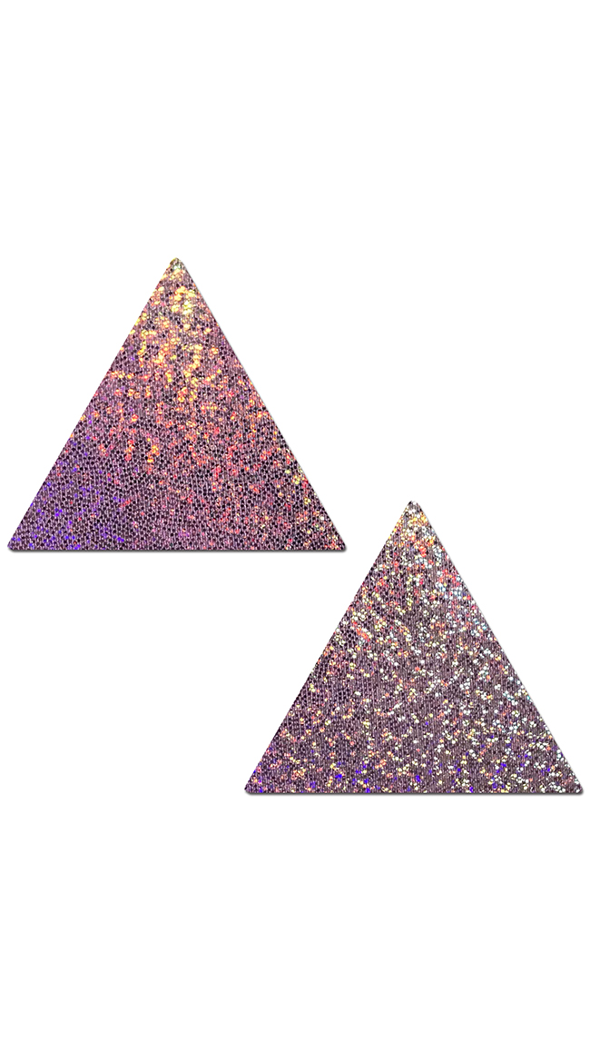Lilac Glitter Triangle Pasties by Pastease - sexy lingerie